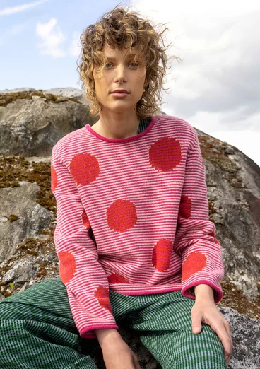 “Windy” lambswool blend sweater - dark peony