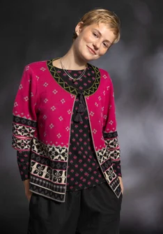 Vest "Noon" van wol/lyocell - donkerpioen