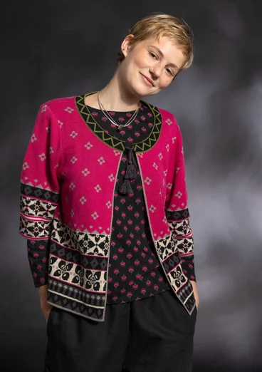 Vest "Noon" van wol/lyocell - donkerpioen