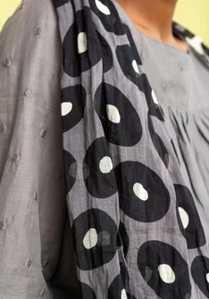 Tørklæde "Lillian" i økologisk bomuld - svart