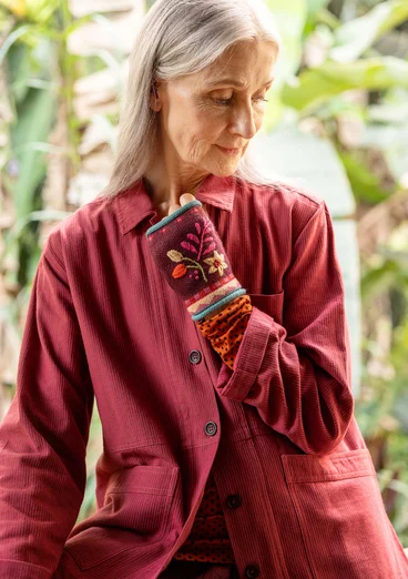 Webjacke „Agatha“ aus Bio-Baumwolle - rote bete