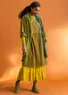 Corduroy dress in organic cotton/spandex (dark olive S)