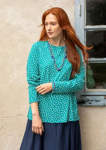 Shirt „Långvik“ aus Bio-Baumwolle/Modal - aqua