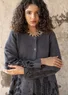 Long gilet "Dawn" en ramie/coton recyclé (gris cendré S)