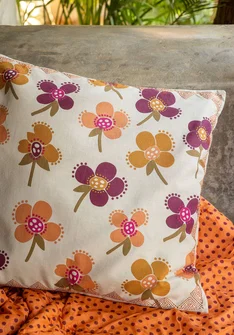 “Amandine” organic cotton cushion cover - natural