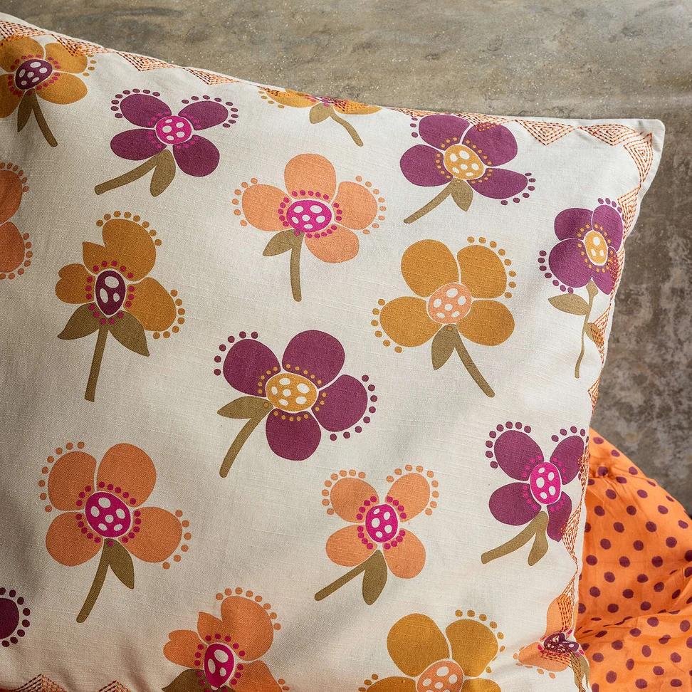 Kuddfodral "Amandine" i ekologisk bomull - natur