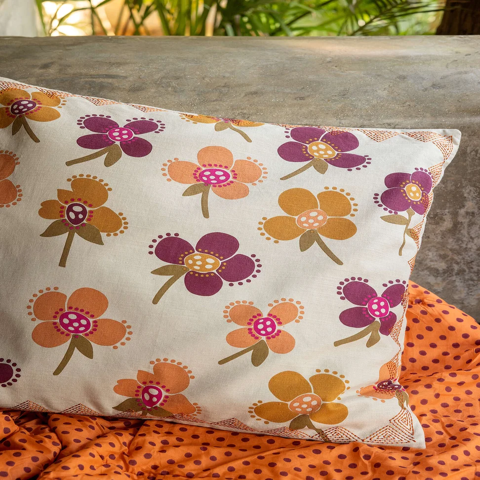 Kuddfodral "Amandine" i ekologisk bomull - natur