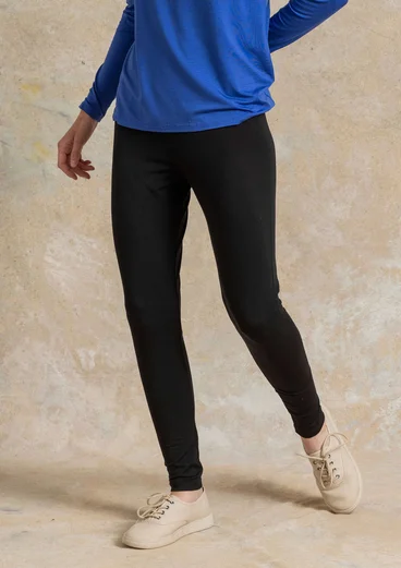 Tricot legging "Bianca" van lyocell/elastaan - zwart