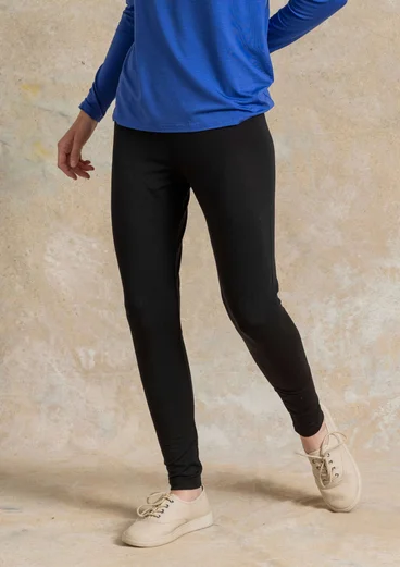 Tricot legging "Bianca" van lyocell/elastaan - zwart