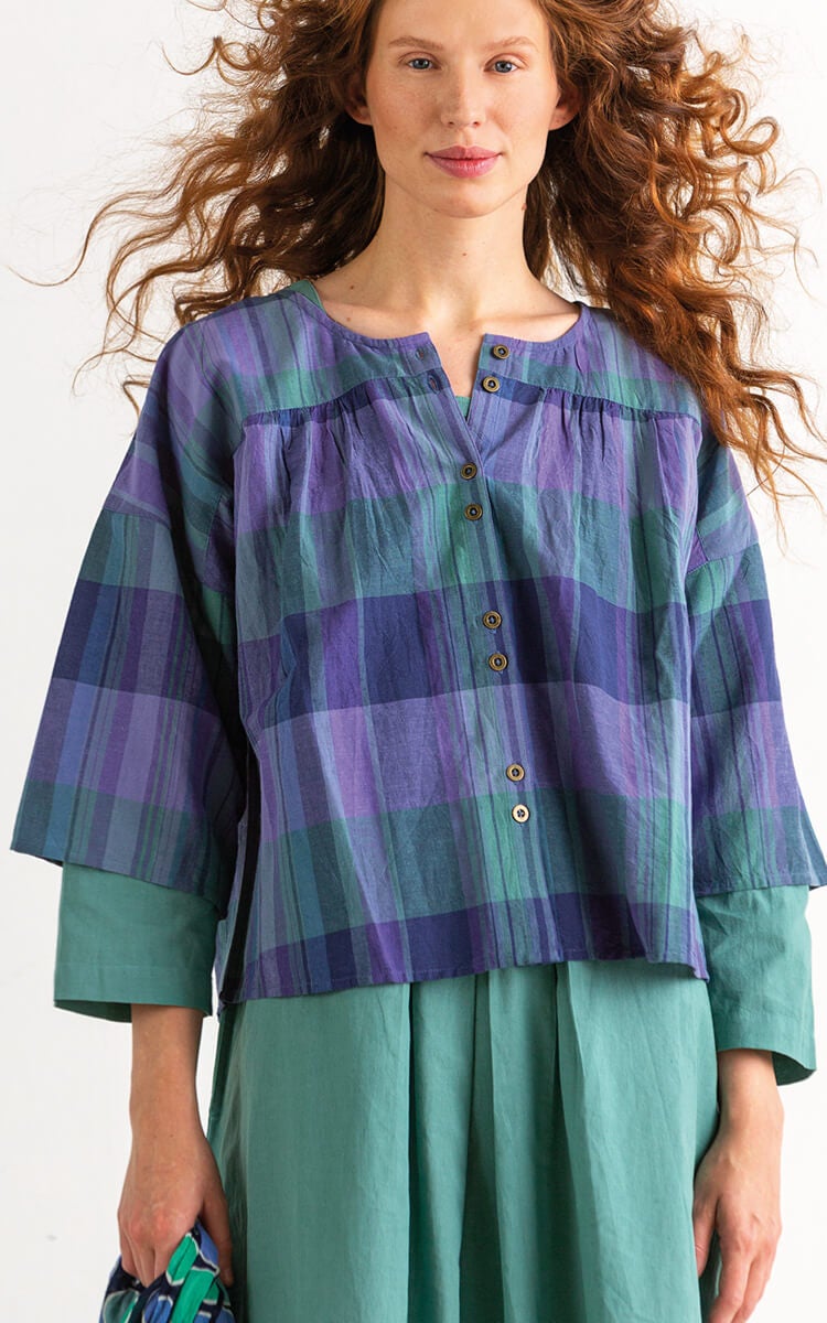 “Rut” organic cotton/linen blouse