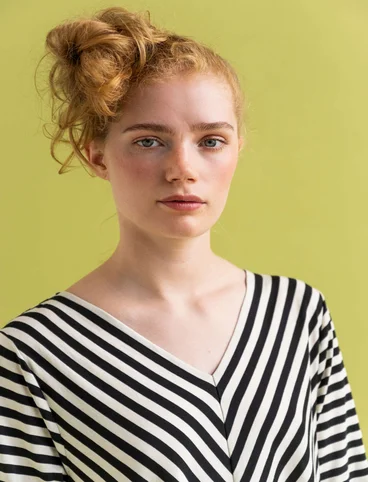 Essential striped dress in organic cotton - svart0SL0oblekt