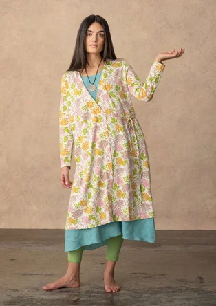 Robe "Krysantemum" en jersey de coton biologique/modal - plumes