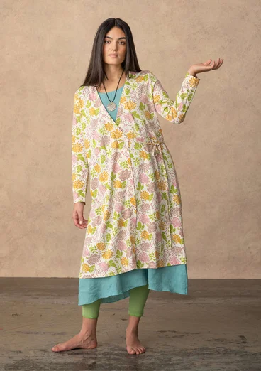 Robe "Krysantemum" en jersey de coton biologique/modal - plumes