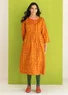 Webkleid „Mary“ aus Bio-Baumwolle/Leinen (gebranntes orange XS)