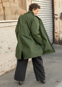 “Madison” parka in organic cotton with a removable vest - pine