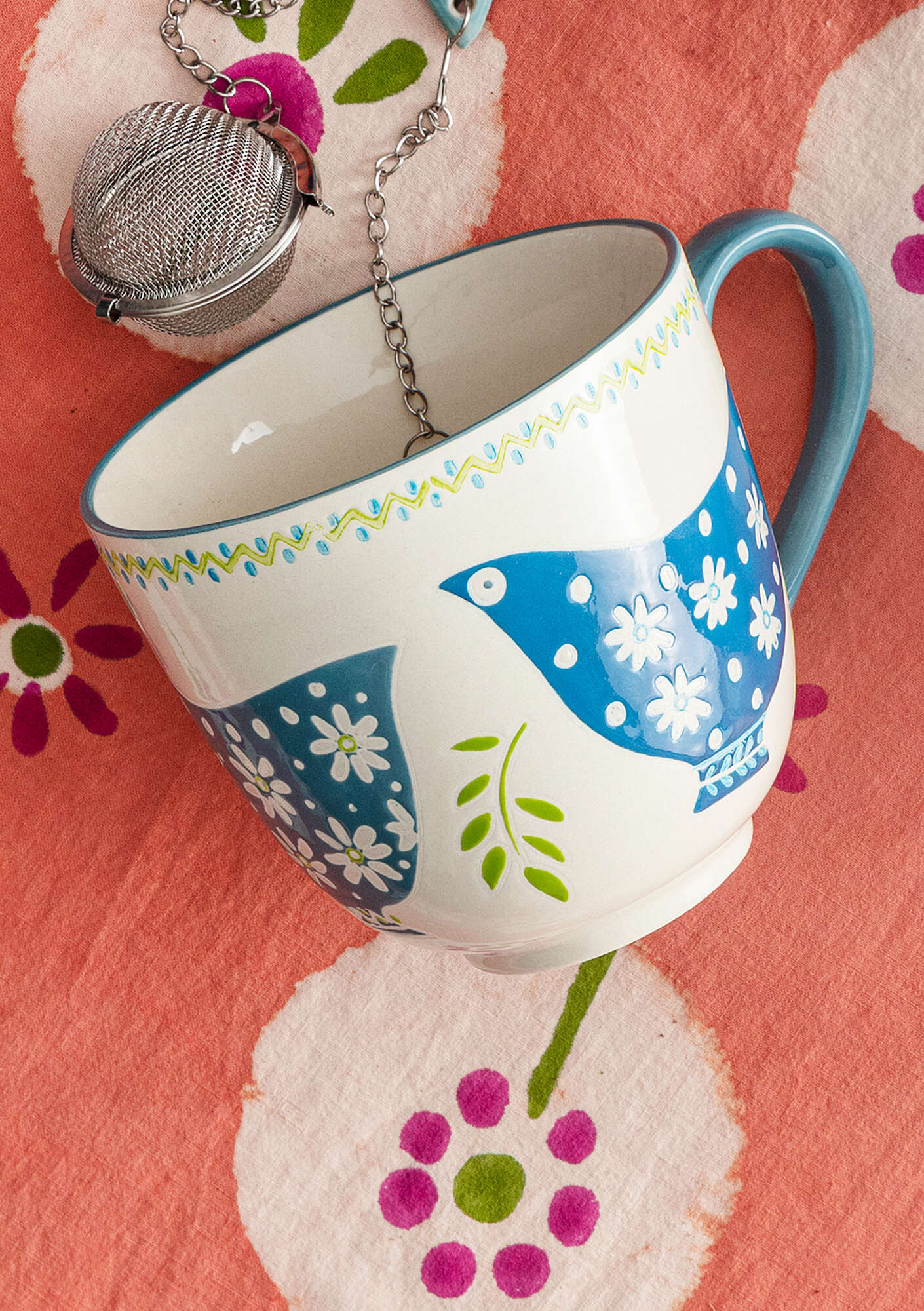 Tasse à thé  Okarina  en céramique indigotier