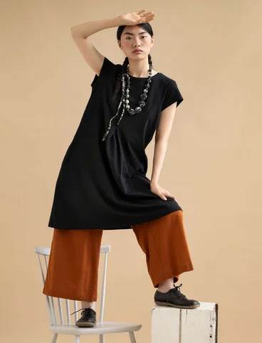 Trikåklänning "Jane" i ekologisk bomull/elastan - svart