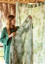 Rideau "Galapagos" en coton biologique - vert terne