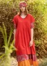 Webkleid aus Öko-Baumwolle (walderdbeere XL)