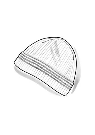 Bonnet "Stripe" en alpaga mélangé - vert lotus