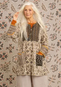 Blouse d’artiste « Amber » en coton biologique - calcaire