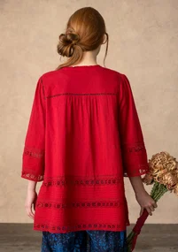Tunique "Haiku" en coton biologique - cerise