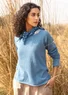 Knit sweater in organic/recycled cotton (light indigo S)