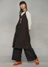 Gewebtes Balalaika-Kleid aus Öko-Baumwolle/Leinen (schwarz XL)