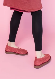 Schuhe „Myrten“ aus Veloursleder - feige