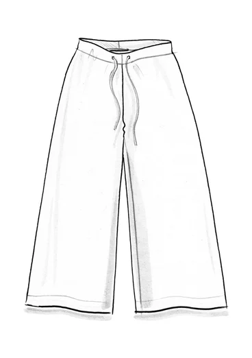 Fine-knit organic cotton trousers - black