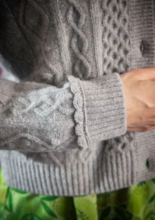 Strickjacke „Eternity“ aus Lammwollmischung - grau