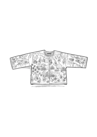 Cardigan "Alaska" i genanvendt uld - mørk indigo