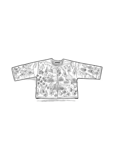 Cardigan "Alaska" i genanvendt uld - mørk indigo