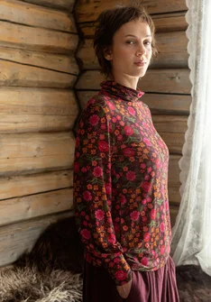 “Rosebay” lyocell/elastane top - aubergine