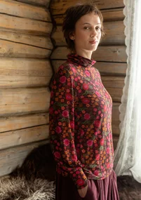 Top "Rosebay" van lyocell/elastaan - aubergine