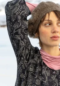 Jurk "Denali" van geweven biologisch katoen - zwart