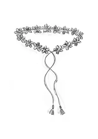 Ceinture "Sona" en coton biologique - asperge