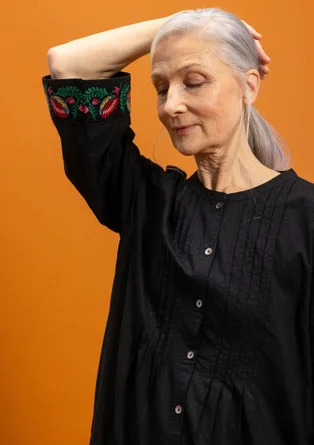 Woven dress "Cleo" in organic cotton - black