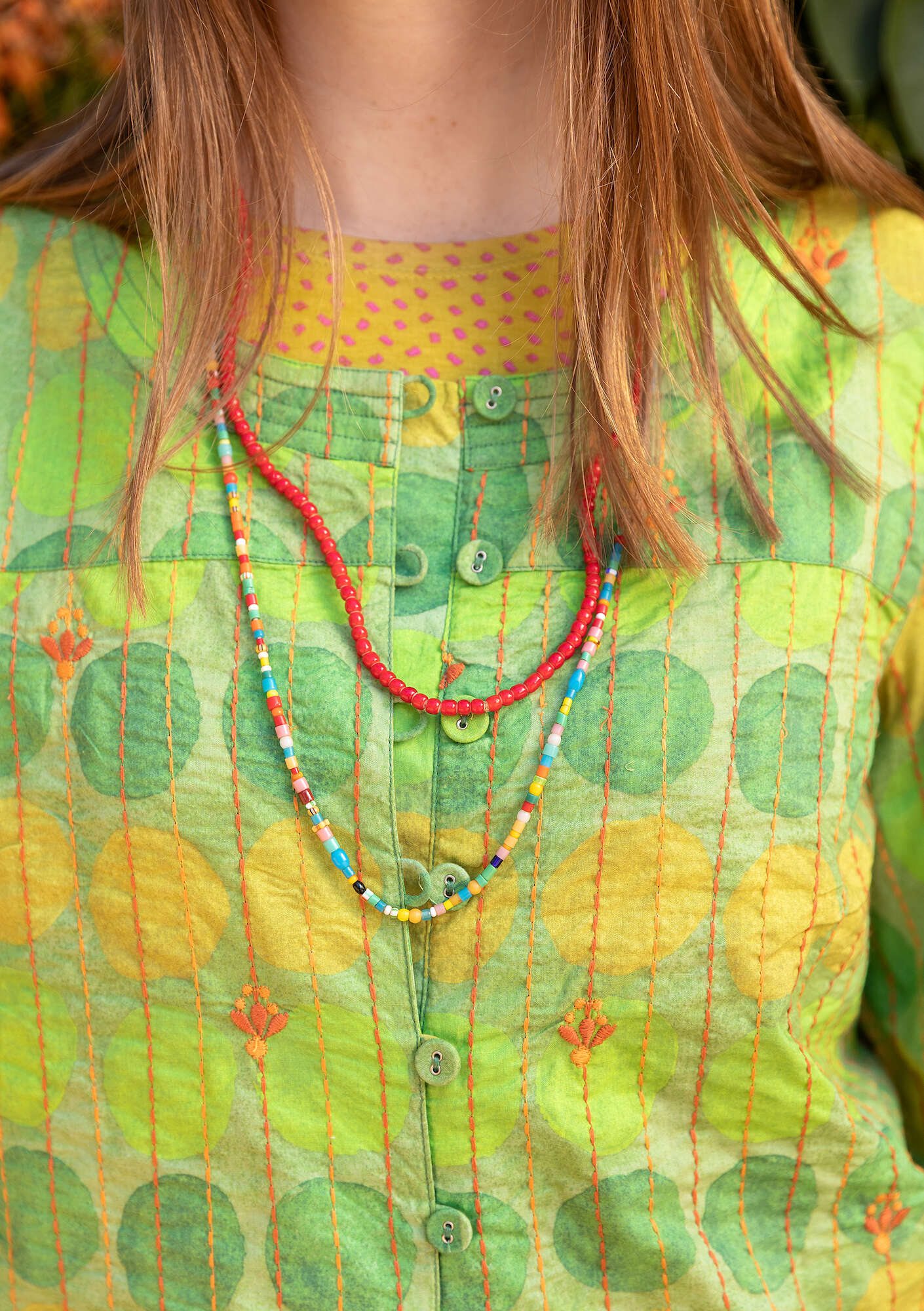 Kleid „Sun“ aus Bio-Baumwollgewebe blattgrün