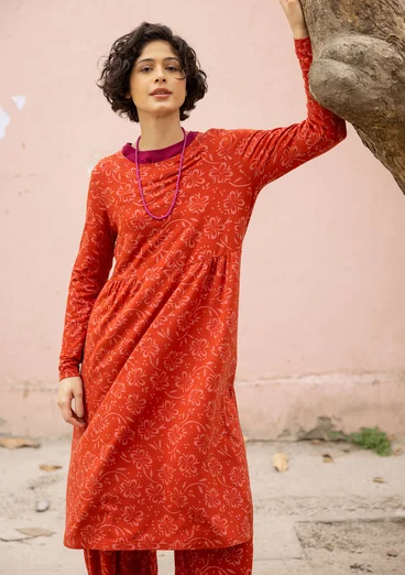 Gemustertes Kleid „Lambadi“ aus Lyocell/Elasthan - kürbis
