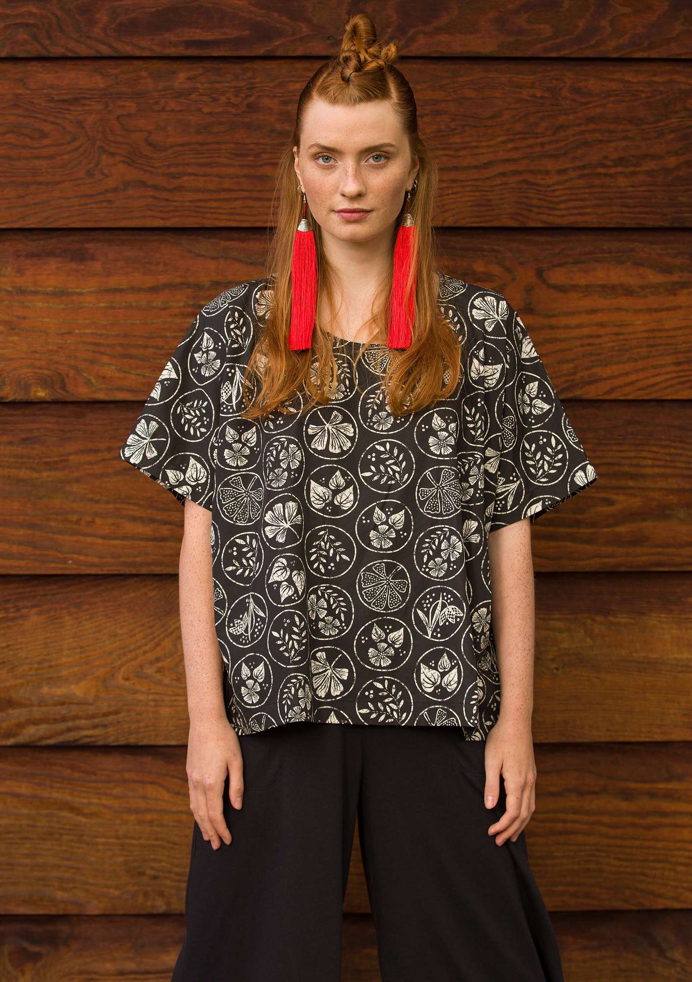  Kusama  organic/recycled cotton blouse black thumbnail