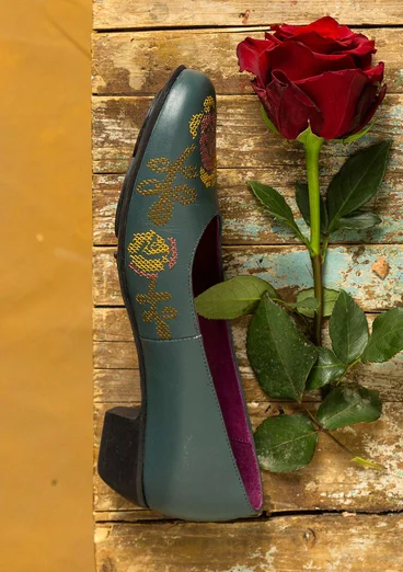 Chaussures à talon "Roza" en nappa - agave