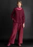 Sweater in organic wool (burgundy M)
