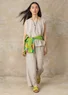 Woven linen pants (natural XS)