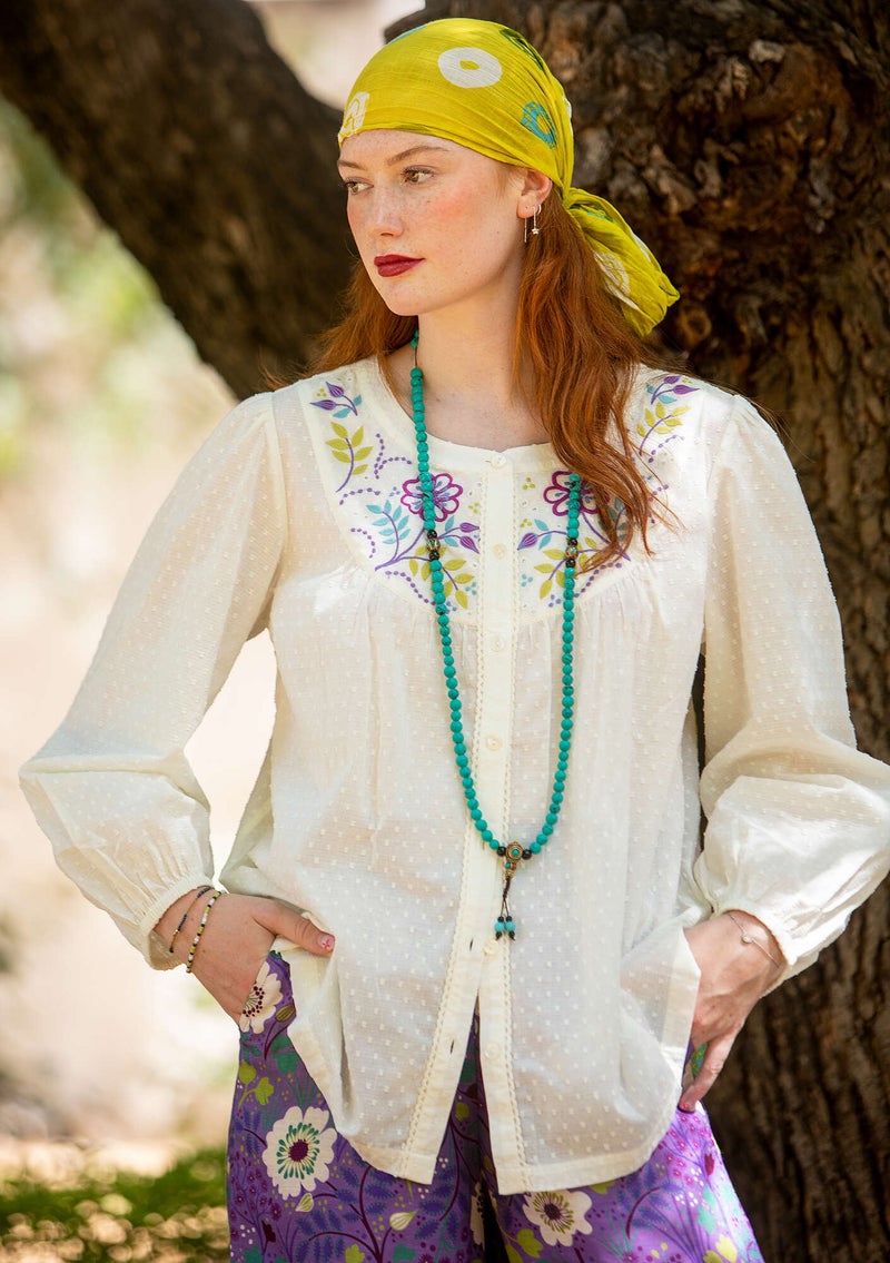  “Vera” organic cotton blouse ecru
