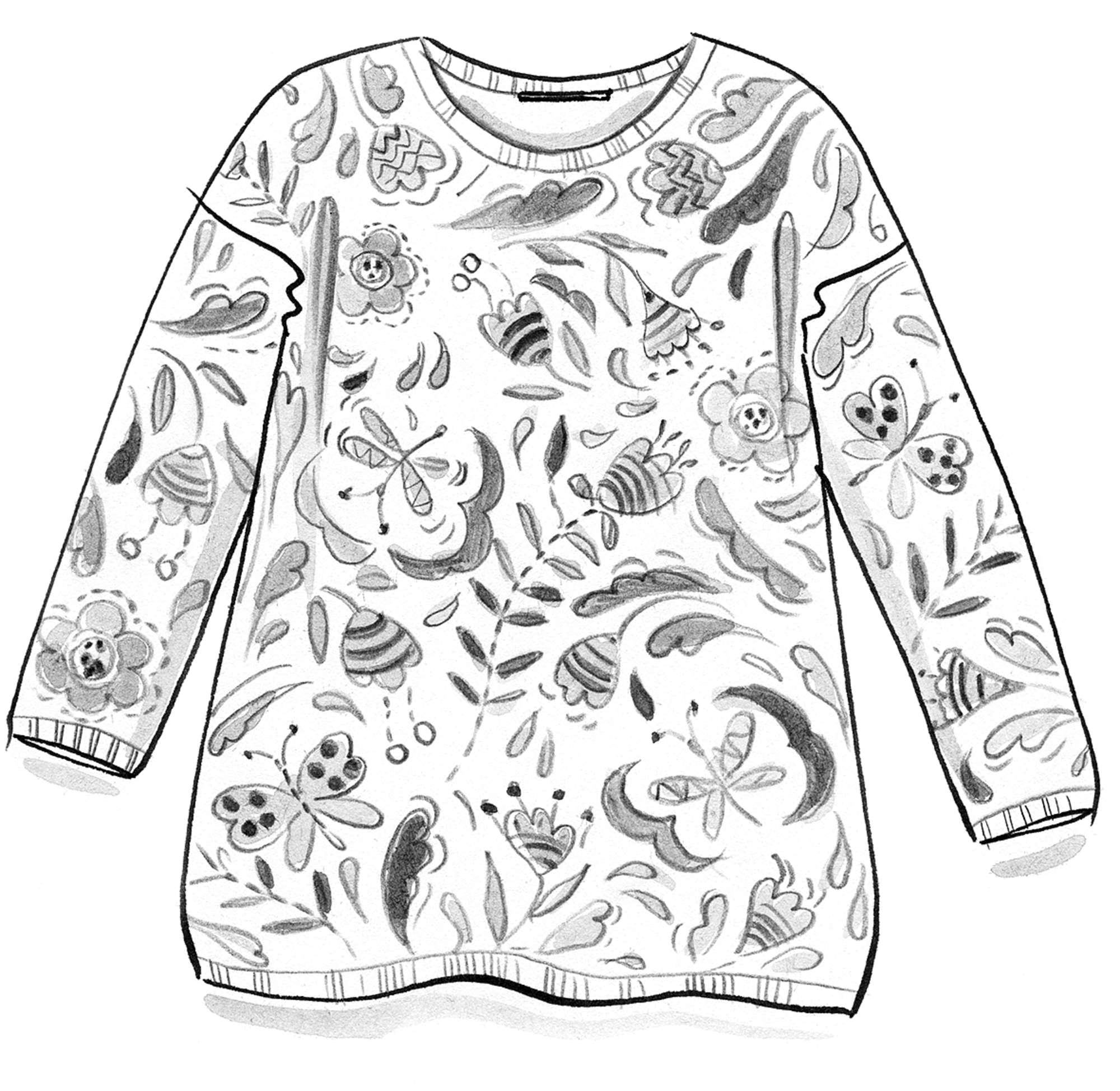 Pullover „Trollslända“ aus Öko-Baumwolle