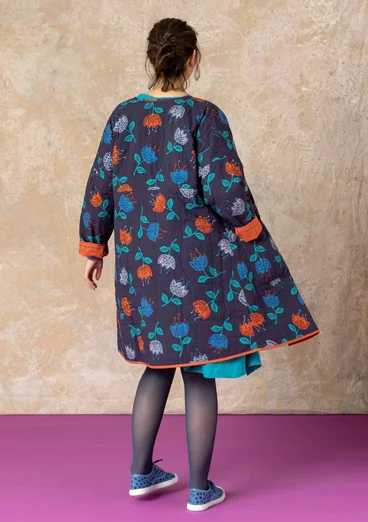 Steppmantel „Tulippa“ aus Öko-Baumwolle - dunkelindigo