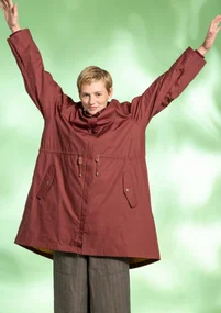 “Madison” parka in organic cotton - beetroot