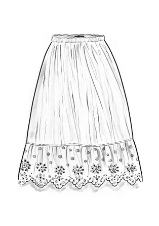 Jupon en coton biologique tissé - indigo foncé