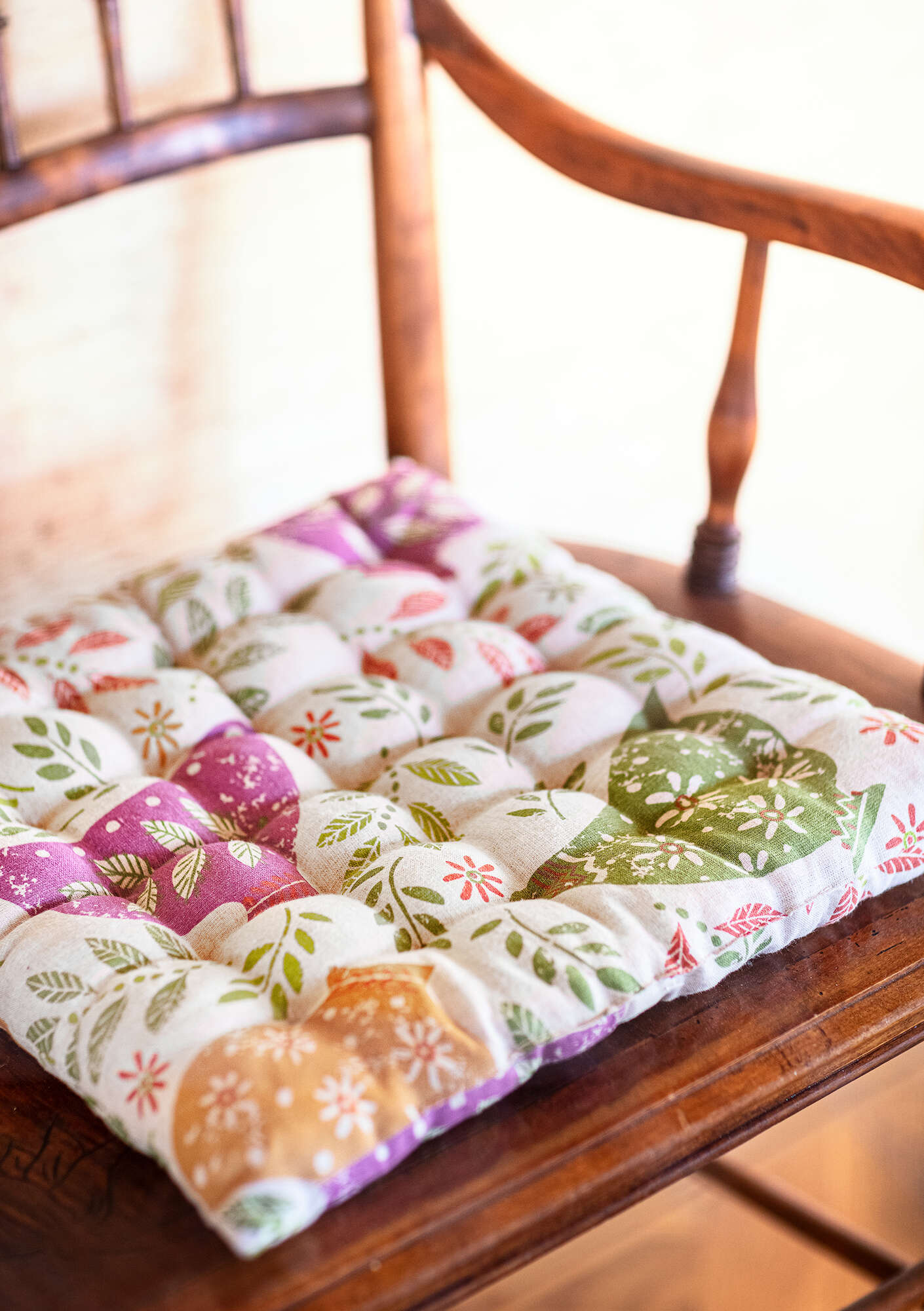 “Okarina” linen seat cushion heather thumbnail